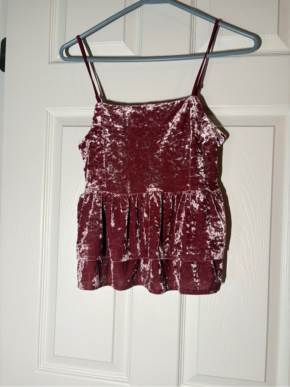 American Eagle Outfitters Velvet Cami in Burgundy